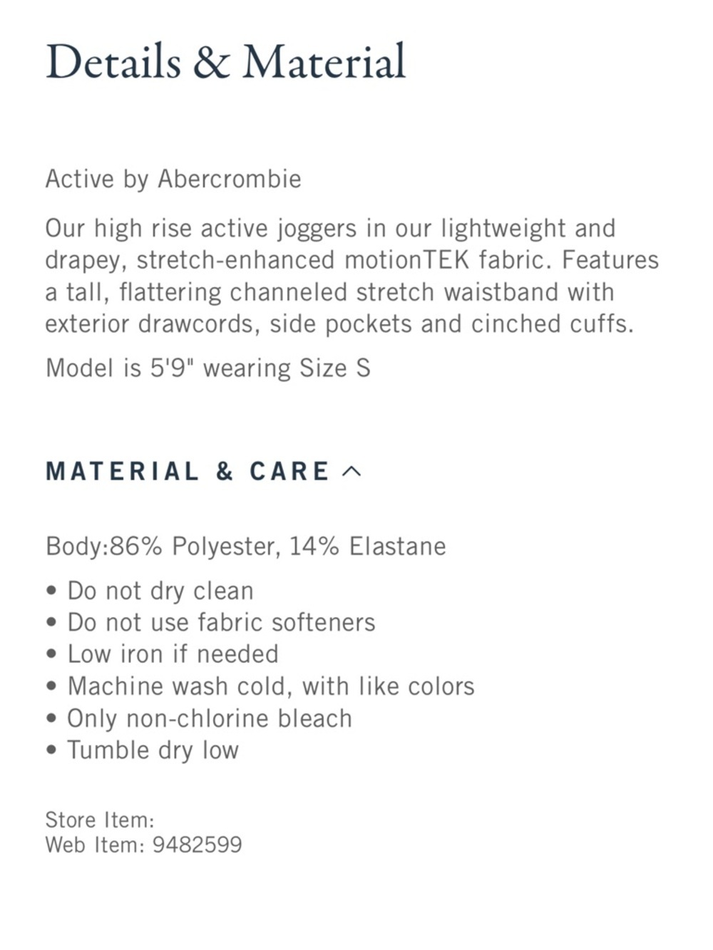 Abercrombie & Fitch YPB MotionTek Joggers - Picture 8 of 8
